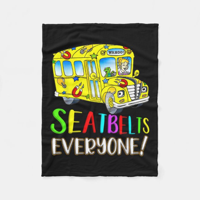 Jeder Spaß Magic School Bus Fahrer Job Prix Fleecedecke (Vorderseite)