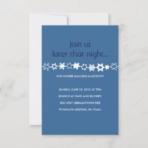 JEDER STAR IST EINZIGARTIG Bar Bat Mitzvah Party C Einladung