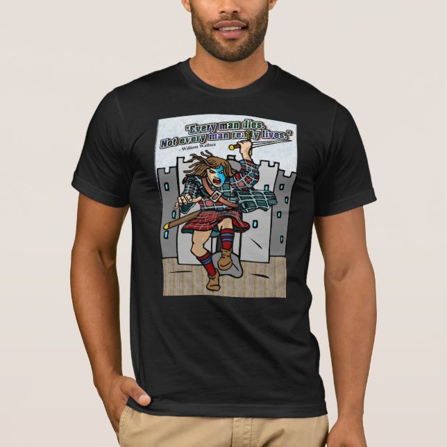 Jeder stirbt. Nicht jeder Mensch lebt wirklich Zit T-Shirt (Vorderseite)