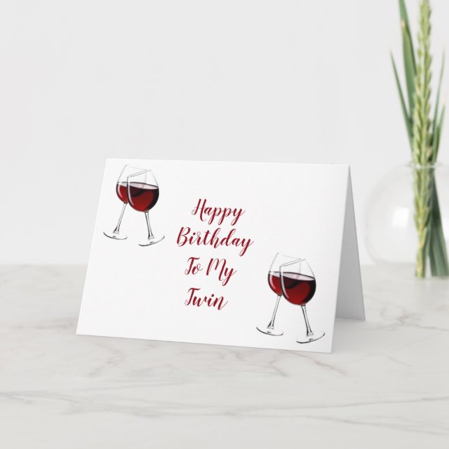 JEDER TAG IST BESONDERER GEBURTSTAG MEIN **TWIN** KARTE (Vorderseite)