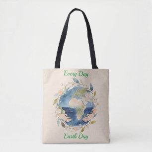 Jeder Tag ist Earth Day - Blumenglobus mit Händen