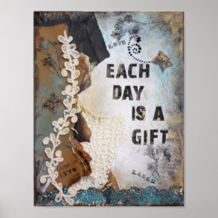Jeder Tag ist ein Geschenk Art Print Poster