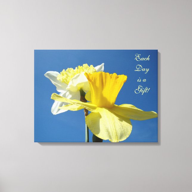 Jeder Tag ist ein Geschenk! Leinwand Frühling (Vorderseite)