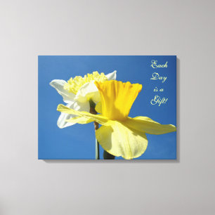 Jeder Tag ist ein Geschenk! Leinwand Frühling