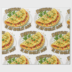 Jeder Tag Ist Ein Omelett-Tag Frühstück Foodie Geschenkpapier