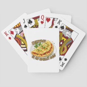Jeder Tag Ist Ein Omelett-Tag Frühstück Foodie Spielkarten
