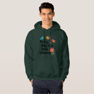 Jeder Tag ist eine neue Chance - farbenfrohe Vögel Hoodie