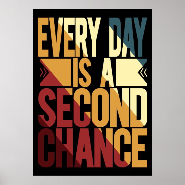 Jeder Tag ist eine zweite Chance Poster (Vorne)