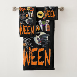 Jeder Tag ist Halloween Badhandtuch Set