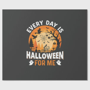 Jeder Tag ist Halloween Vintage T-Shirt Design Geschenkpapier