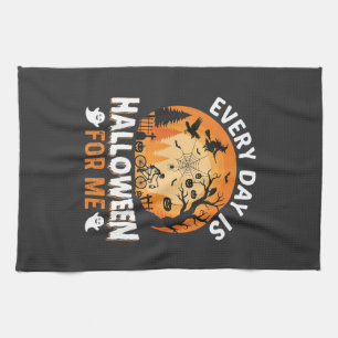 Jeder Tag ist Halloween Vintage T-Shirt Design Geschirrtuch