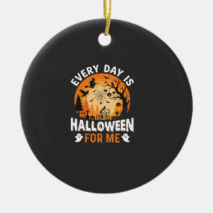 Jeder Tag ist Halloween Vintage T-Shirt Design Keramik Ornament
