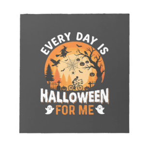 Jeder Tag ist Halloween Vintage T-Shirt Design Notizblock