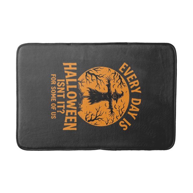 Jeder Tag ist Halloween Vogelscheuche Hexe Design_ Badematte (Vorderseite)