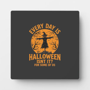 Jeder Tag ist Halloween Vogelscheuche Hexe Design_ Fotoplatte