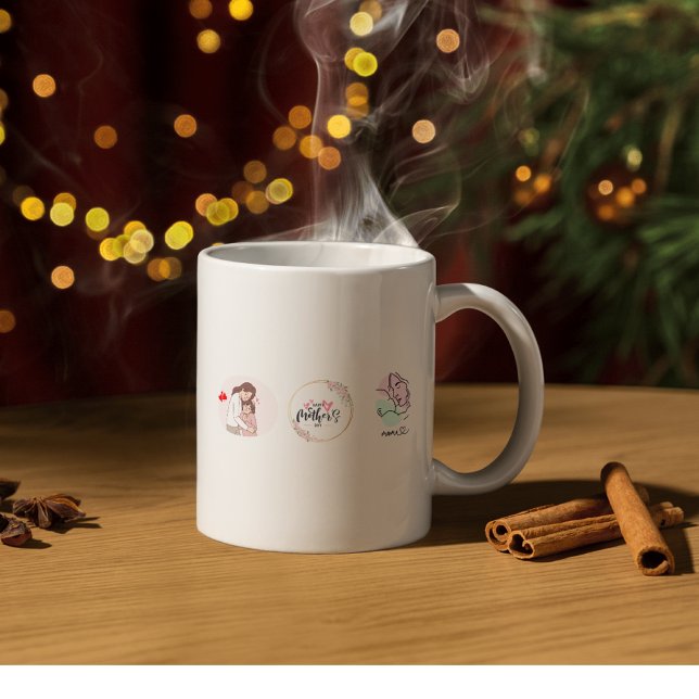 Jeder Tag ist Muttertag Zweifarbige Tasse (Von Creator hochgeladen)