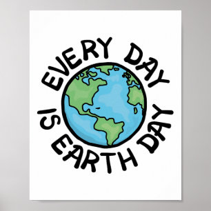 Jeder Tag ist Tag der Erde Poster