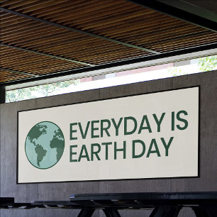 Jeder Tag Ist Tag Der Erde - Vintage Green Earth L Banner