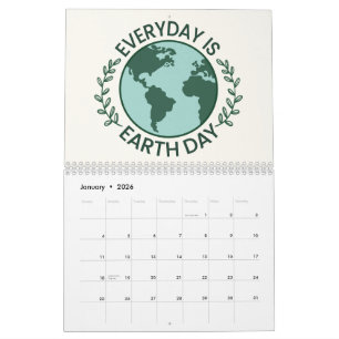 Jeder Tag Ist Tag Der Erde - Vintage Green Earth L Kalender