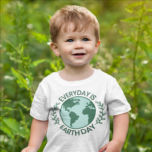 Jeder Tag Ist Tag der Erde - Vintage Grün Erde Lie Kleinkind T-shirt