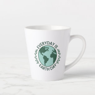 Jeder Tag Ist Tag der Erde - Vintage Grün Erde Lie Milchtasse
