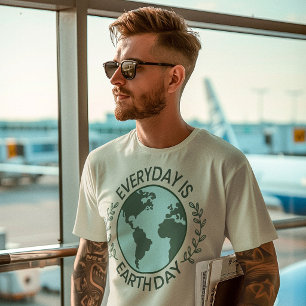 Jeder Tag Ist Tag der Erde - Vintage Grün Erde Lie T-Shirt