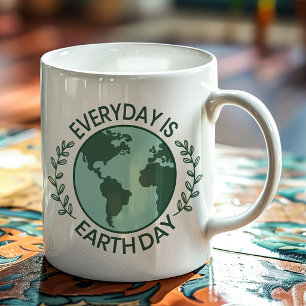 Jeder Tag Ist Tag Der Erde - Vintage Grüne Erde Li Jumbo-Tasse