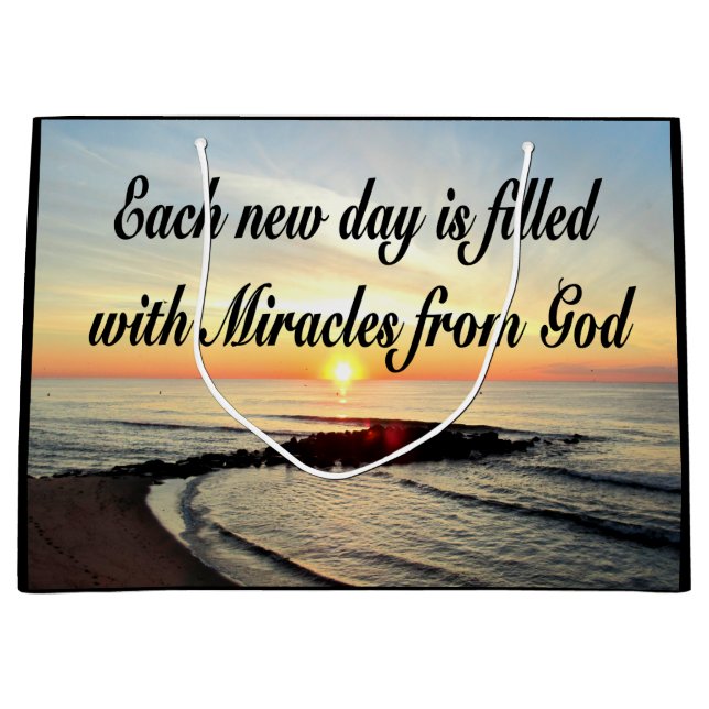 JEDER TAG IST VON GOTT MIRAKLES GROßE GESCHENKTÜTE (Vorderseite)