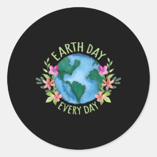 Jeder Tag rettet jeden Tag den Planeten Mutter und Runder Aufkleber