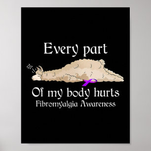 Jeder Teil meines Körpers schmerzt fibromyalgische Poster
