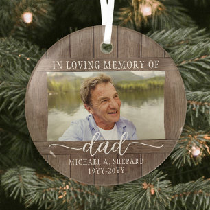 Jeder Text 1 Foto Memorial Einfache rustikale Imit Ornament Aus Glas