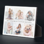 Jeder Text 6 FotoCollage Moderner Minimaler Keepak Fotoplatte<br><div class="desc">Schenken Sie besondere Erinnerungen mit einer schlicht eleganten Foto-Plakette mit einer Collage von 6 Lieblingsbildern. Die Vorlage ist als "beste Oma aller Zeiten" Set, aber sie ist einfach zu personalisieren für jeden Anlass. Erstellen Sie Ihr eigenes einzigartiges Sake-Geschenk für alle Familienmitglieder oder Freunde, wie Mami, Papa, Großvater, Schwestern, Bestien, etc....</div>
