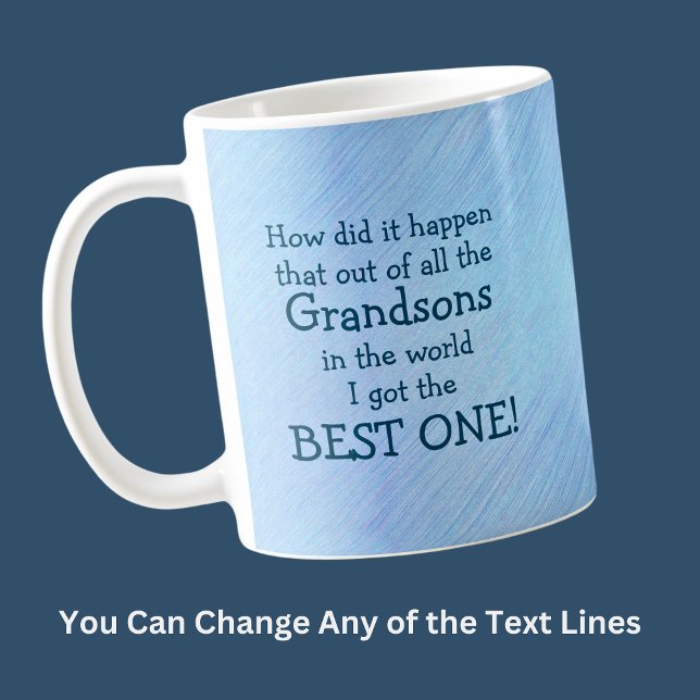 JEDER Text anpassen - Geschenk für Grandson Kaffeetasse (Von Creator hochgeladen)