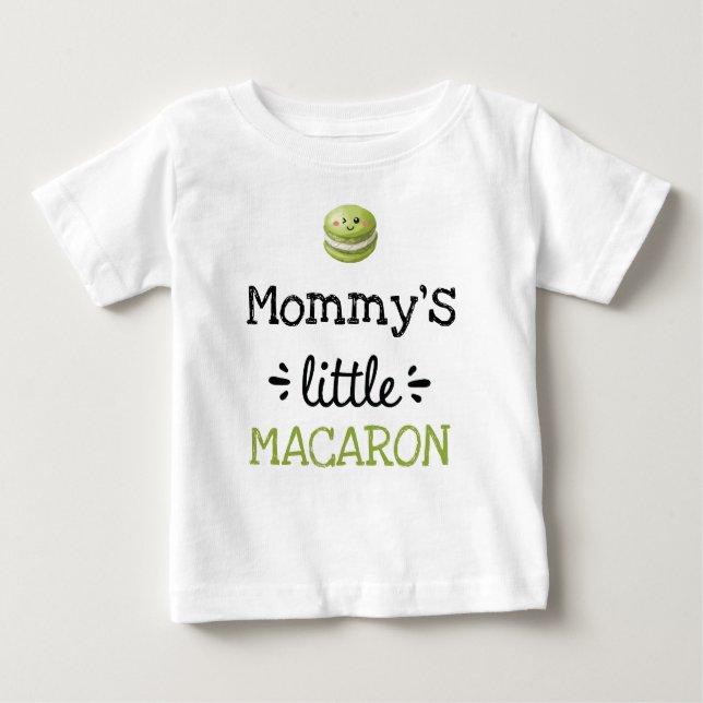 [Jeder Text] Kleiner Macaron Baby T-shirt (Vorderseite)