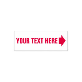 Jeder Text mit Rechtspfeil Selbstfarbige Briefmark Permastempel