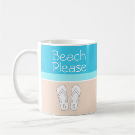 Jeder Text Monogram Beach Bitte Niedlich Moderne F Kaffeetasse