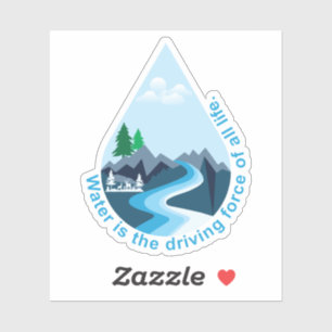 Jeder Tropfen zählt oder schützt unser Wasser Aufkleber