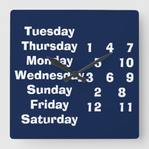 JEDER UND JE NACH RETIREE/ANDEREN SCHLIESSEN QUADRATISCHE WANDUHR