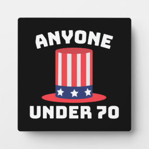 Jeder unter 70 für US-Präsident 2024 Lustig Fotoplatte