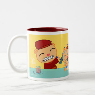 Jeder Vater hat seinen Tag! Zweifarbige Tasse