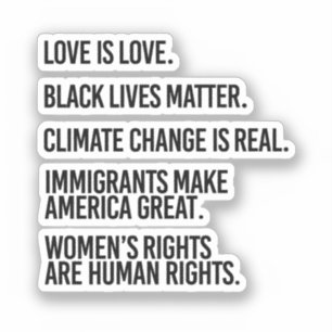 Jeder verdient Menschenrechte Aufkleber