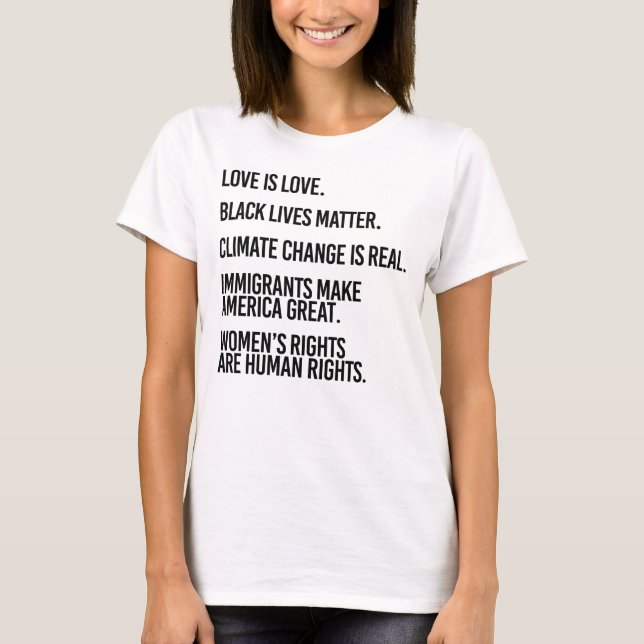 Jeder verdient Menschenrechte T-Shirt (Vorderseite)