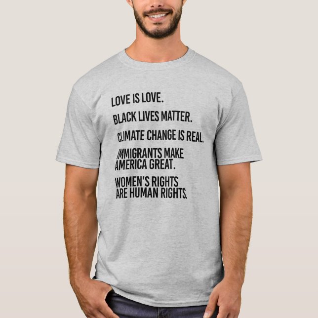 Jeder verdient Menschenrechte T-Shirt (Vorderseite)