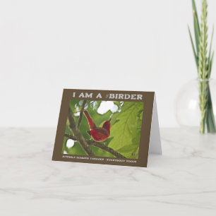 Jeder Vogue Juvenile Summer Tanager Vogelbeobachte Karte