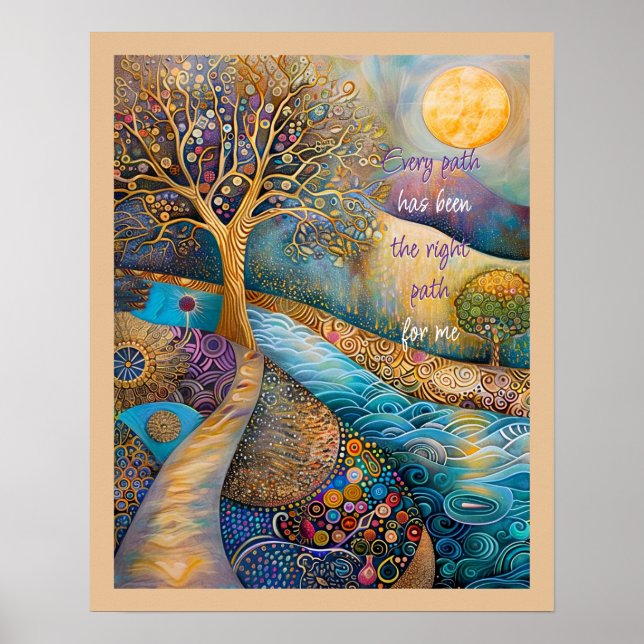 Jeder Weg war das richtige Wegplakat Poster (Vorne)