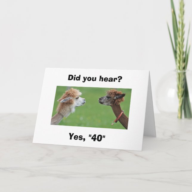 "JEDER WEISS", DASS SIE "40" WERDEN KARTE (Vorderseite)