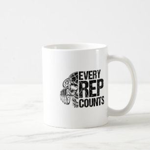 Jeder Wiederholung zählt Gewichtheber Bodybuilding Kaffeetasse
