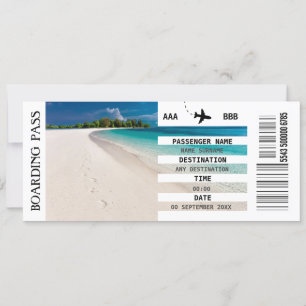 JEDER Ziel-Boarding passieren getaway DIY-Foto Einladung