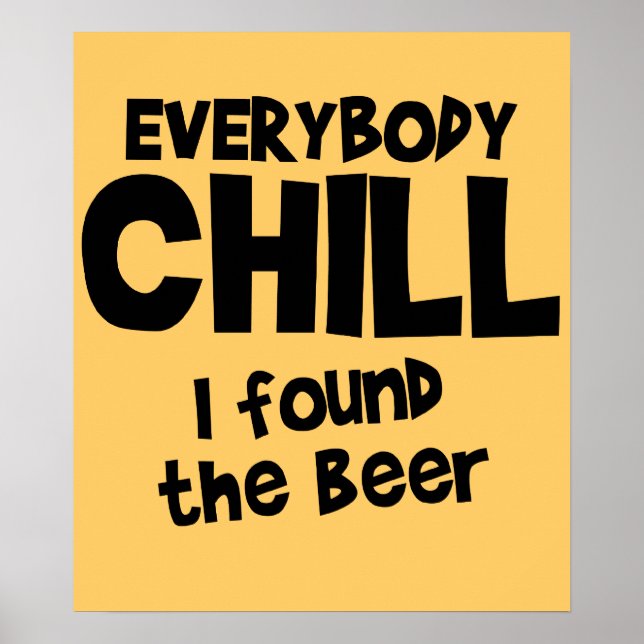 Jedermann Chill Beer Poster $24,95 (Vorne)