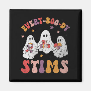 Jedermann Stims Funny Autism Ghost Halloween Sp Magnet